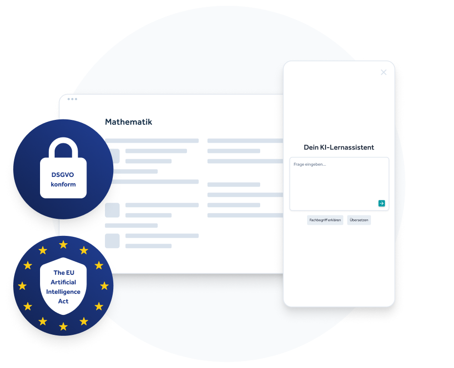 Der KI-Lernassistent ist konform nach DSGVO und EU-AI-Act und eine sichere Lösung