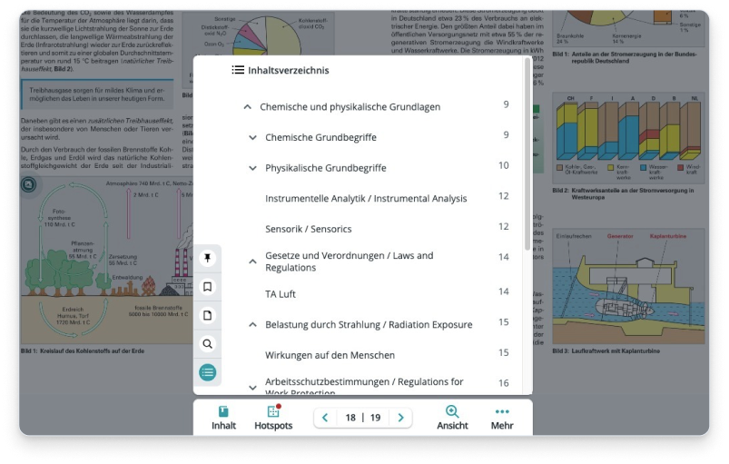 Das Inhaltsverzeichnis im Lehrbuch | Digitales Regal