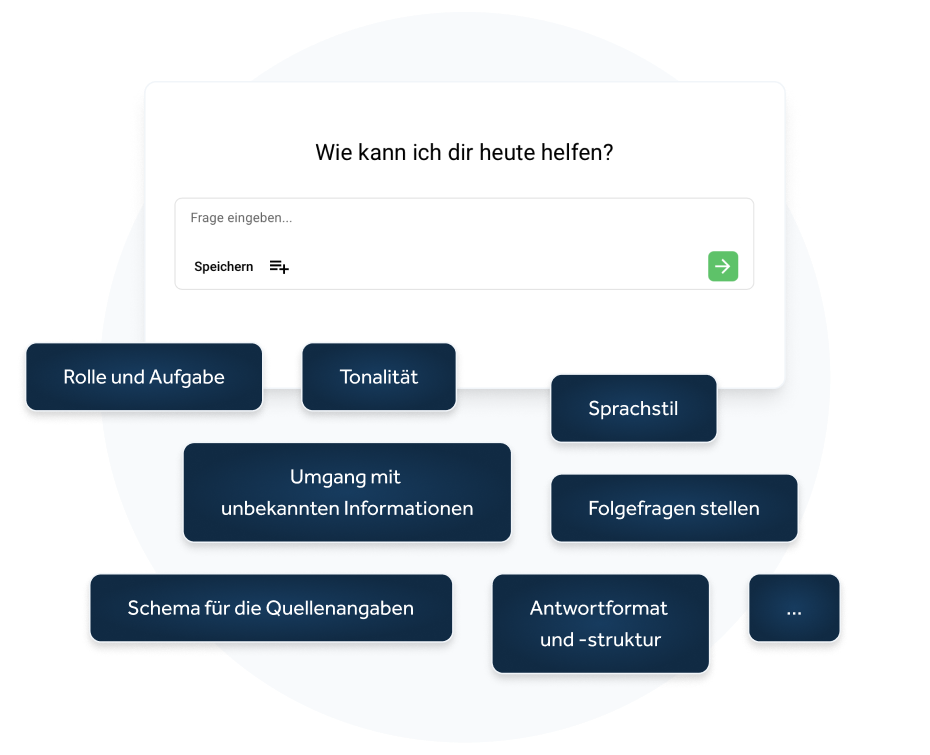 Mit eigenen Prompts können Sie zum Beispiel die Tonalität, Rolle und Aufgaben des KI-Lernassistenten festlegen