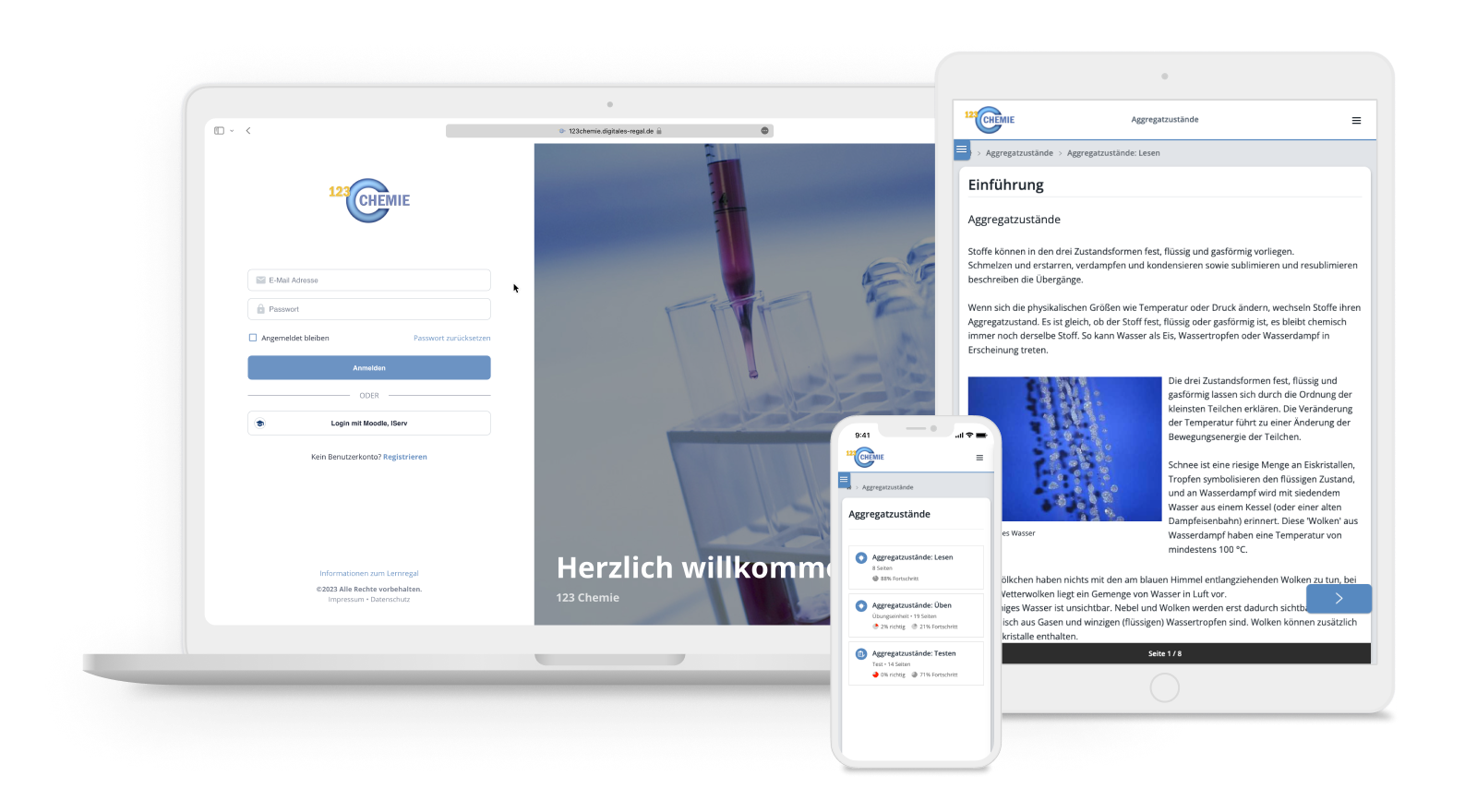 Referenz 123 Chemie | Digitales Regal