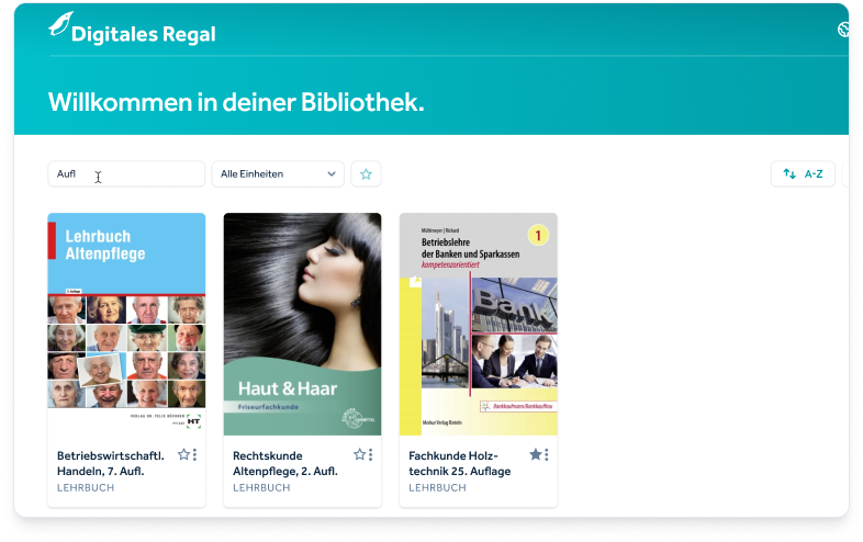 Suchen Sie Ihre Lernmedien - im Digitalen Regal
